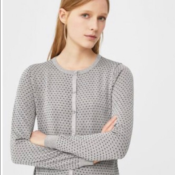 Mango Metallic Silver with Polka Dots Cardigan - Picture 2 of 4